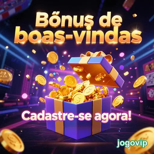 Imagem promocional do JogoVIP apresentando bônus de boas-vindas de 9% para novos usuários.